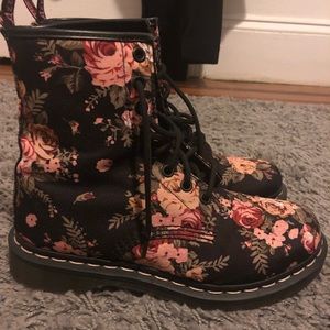 Doc Martin Floral fabric boots